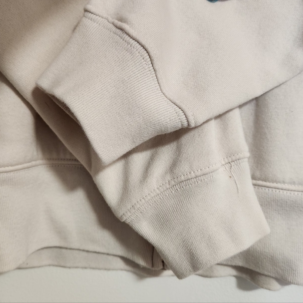 GAP Heritage Full Zip Birch Hoodie Cozy Fleece Long Sleeves Drawstrings Pockets - Picture 6 of 10